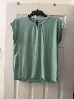 Relaxed Mint Green Cap-Sleeve Tank Top